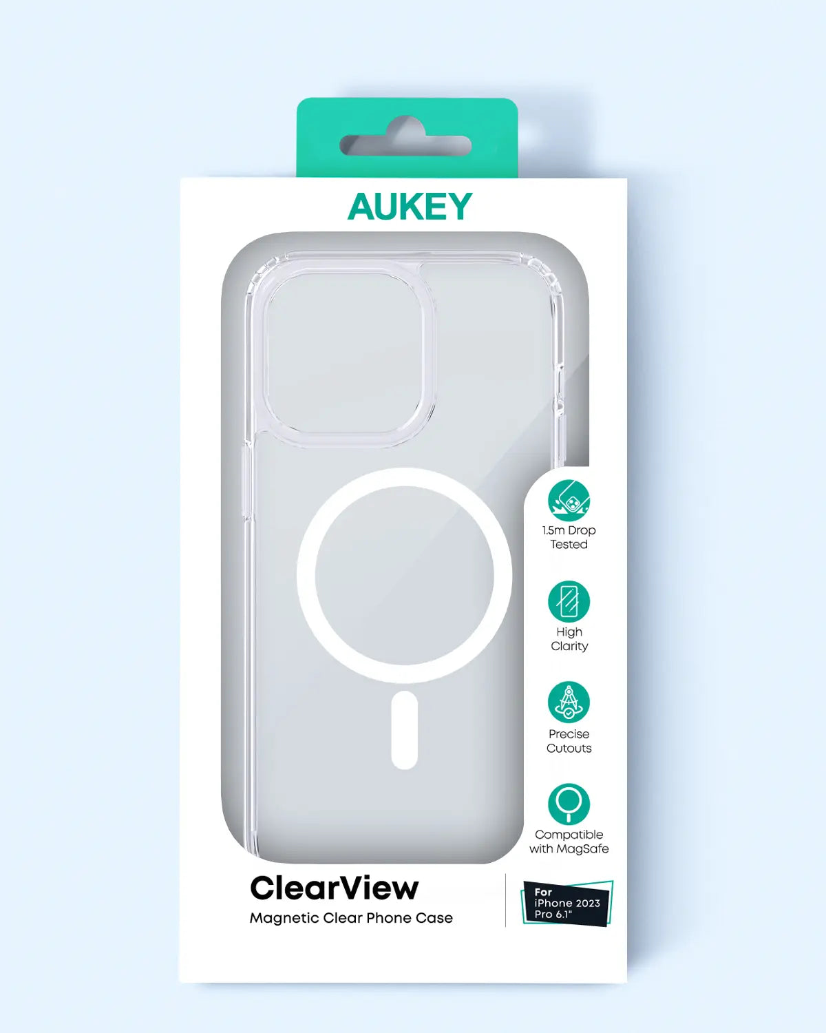 Aukey Clearview Magsafe iPhone 15 Phone case - Transparent (TM10A)
