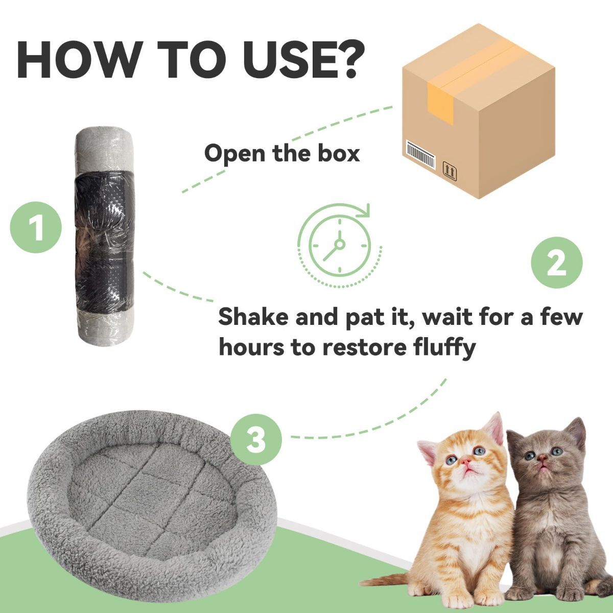 Cat Bed Plush Cat Bed Round Cat Bed Cat Furniture Cat Comfort Pet Supplies - Gray / 40cm
