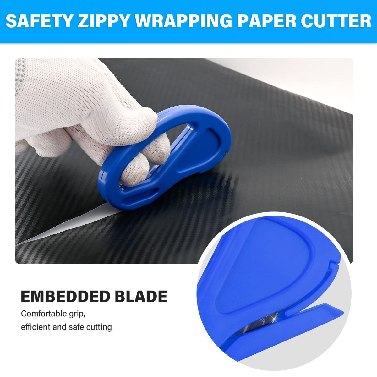 Vinyl Wrap Tool Kit Car Window Tint Installation Tools Wrapping Kit | Vinyl Wrap Squeegee Tool, 9mm Utility Knife, Film Cutter and Vinyl Tucking Tool Window Tint Kit for Car Wrapping