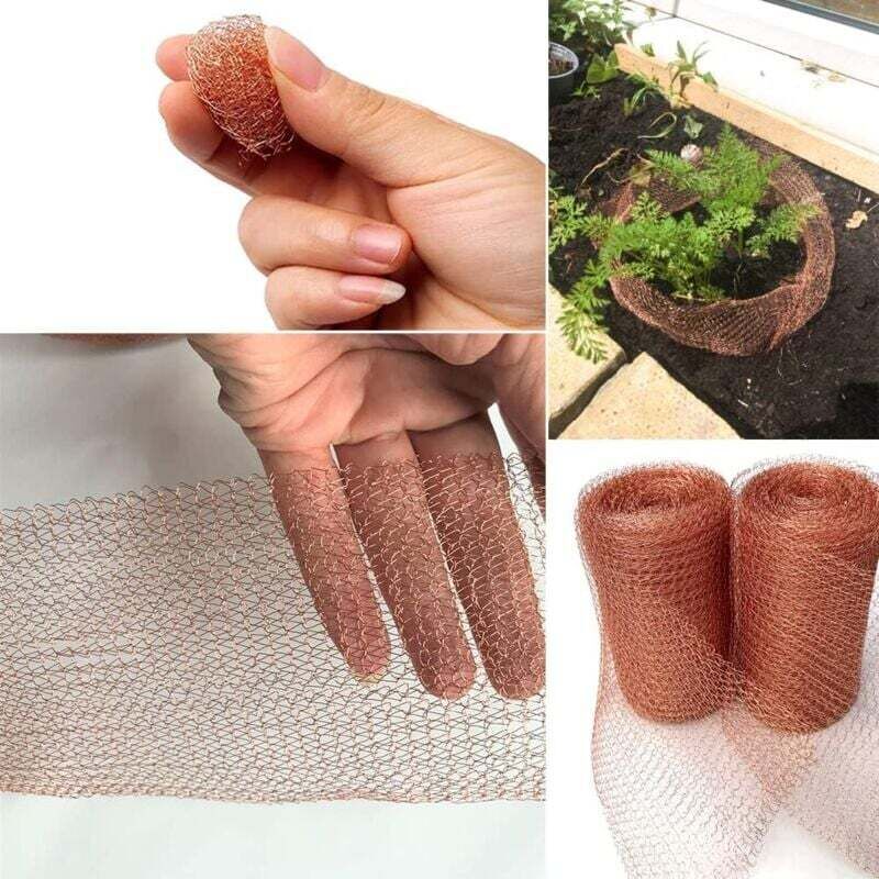 Copper net, 1 roll of 6 meters, against snails, mice, birds and nematodes, garden protection against rodents, knitted copper