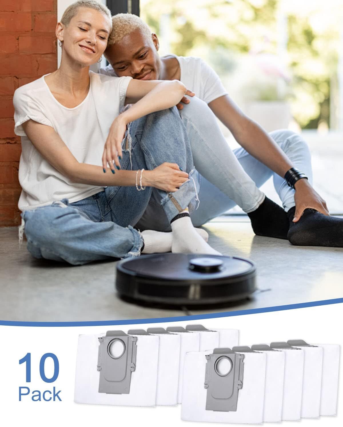 Suitable for Roborock S8 S8 Pro Ultra S7 MaxV Ultra S7 Pro Ultra Q7 Robot Vacuum Cleaner Bags 10 pcs compatible