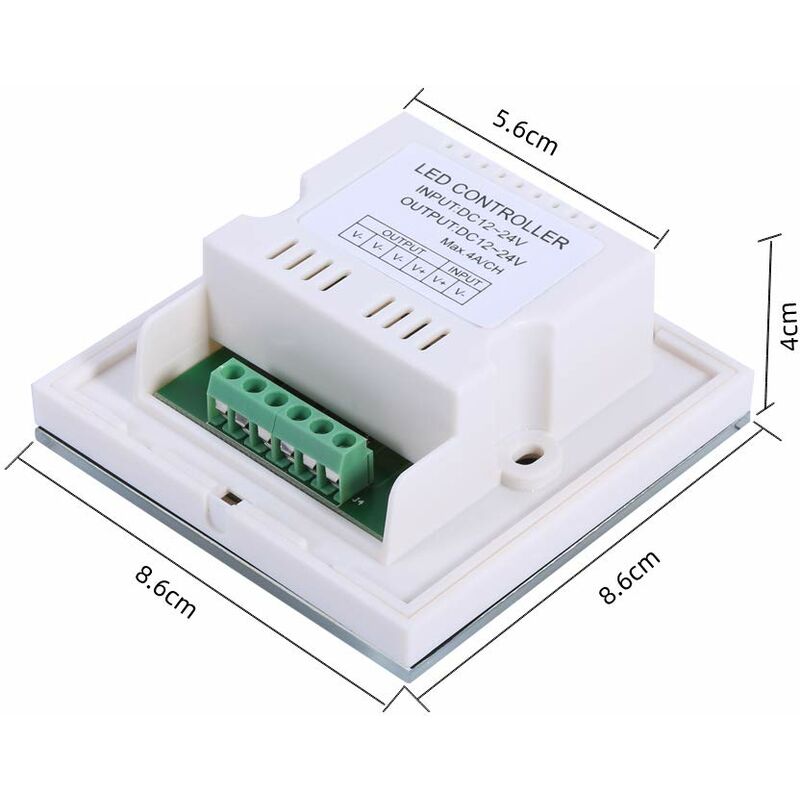 Wall Touch Light Switch, LED Light Dimmer Brightness Controller, Single Color Touch Panel For LED Strip Light