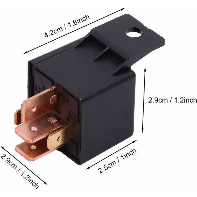 5 pcs 5 Pin Relay 12V 80A, Automotive Relay Jd2912-1Z-12Vdc 80A 14Vdc Spdt Truck Boat Van Vehicles Switch