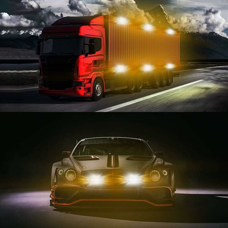 2 X 24LED Strobe Lights 12-24V Ultra Slim Emergency Hazard Light LED Emergency Strobe Lamp For Construction Truck Car