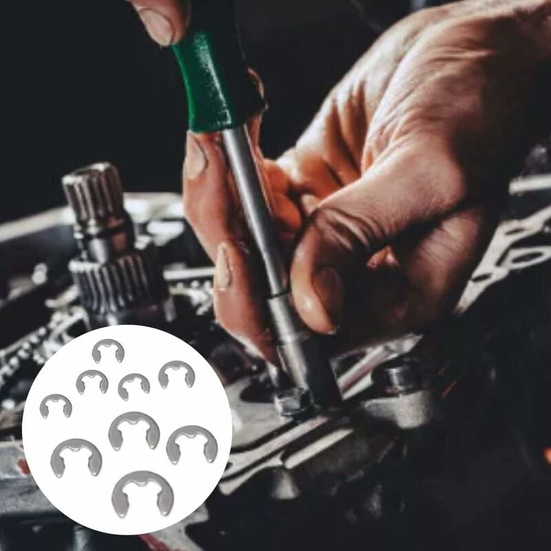 120 pcs 10 Different Sizes Stainless Steel Lock Washers With Box For Wave Groove Machine Automotive Application (Silver)