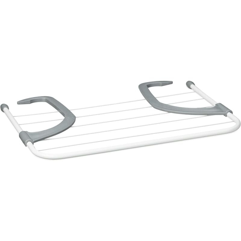 Clothes Dryer - Hanging Clothes Airer For Radiator And Balcony, Small Size, Large 3M Drying Capacity, White, 50Cm Length