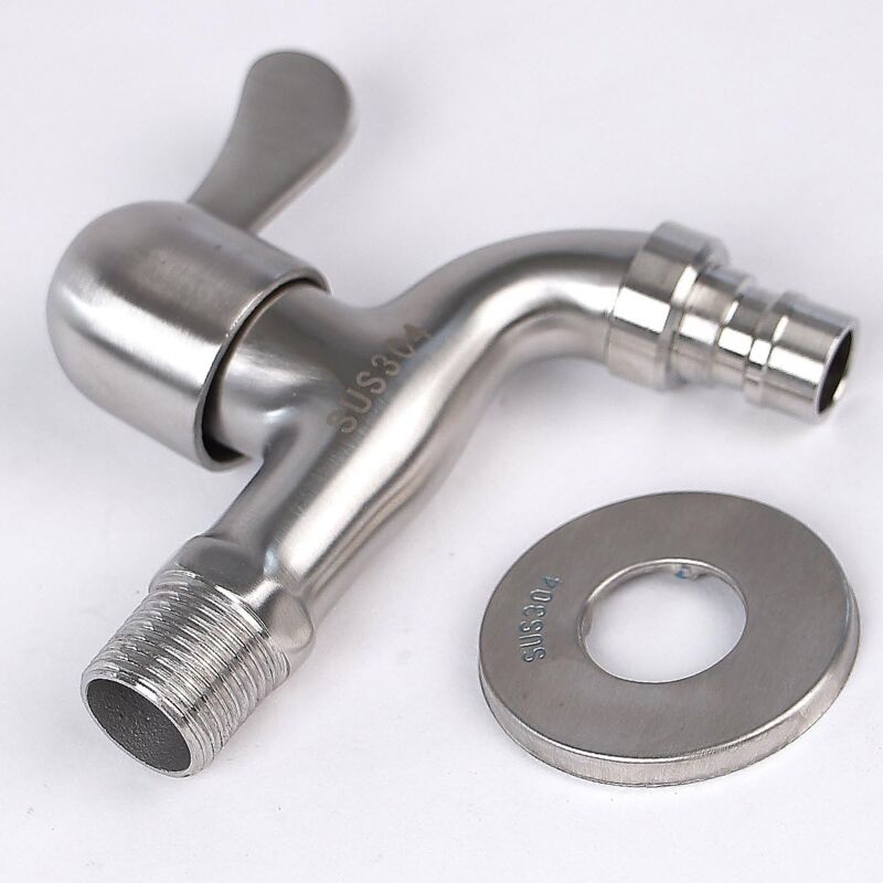 304 Stainless Steel Faucet 1/2' Flow Valve