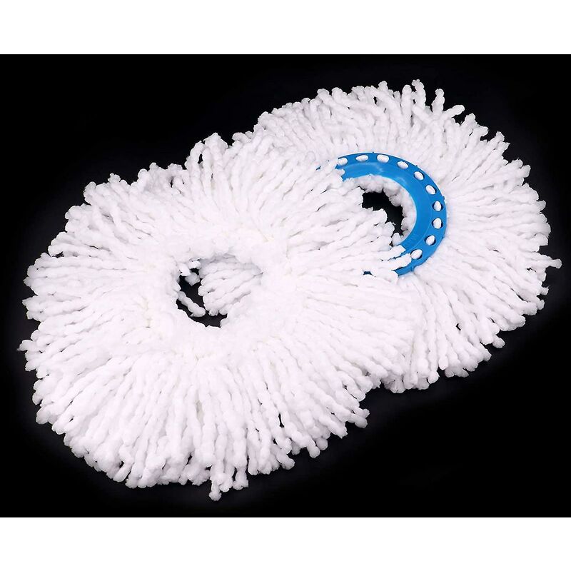 4 pcs Microfiber Mop Heads, ROund Replacement Mop Heads 360 ROtation Mop Heads For Floor Cleaning (Diameter 16Cm)