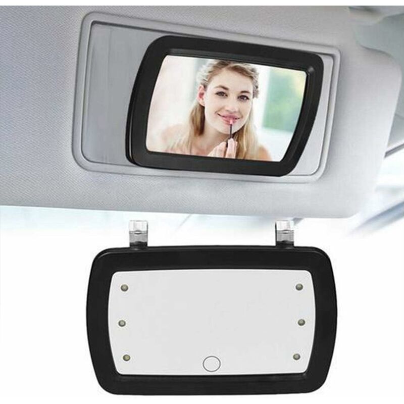 Car Sun Visor Mirror, 6 LED Vanity Mirror Automotive Makeup Mirror Cosmetic Mirror With Touch Screen For Car Truck Suv