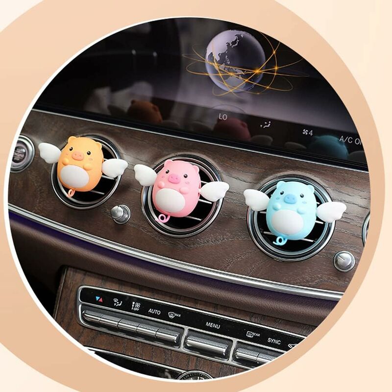 Car Vent Clip Pig Decoration, Cute Car Air Conditioning Vent Clip Air Outlet Clip Car Diffuser Charm For Most