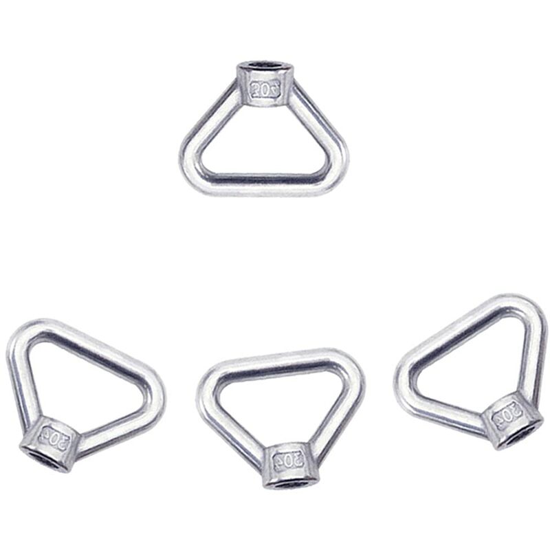 Lifting Eye Nut 8 pcs M8 Ring Nut Screw Nut Silver 304 Stainless Steel Triangle Ring Nut Lifting Ring Eye Nut Fastener