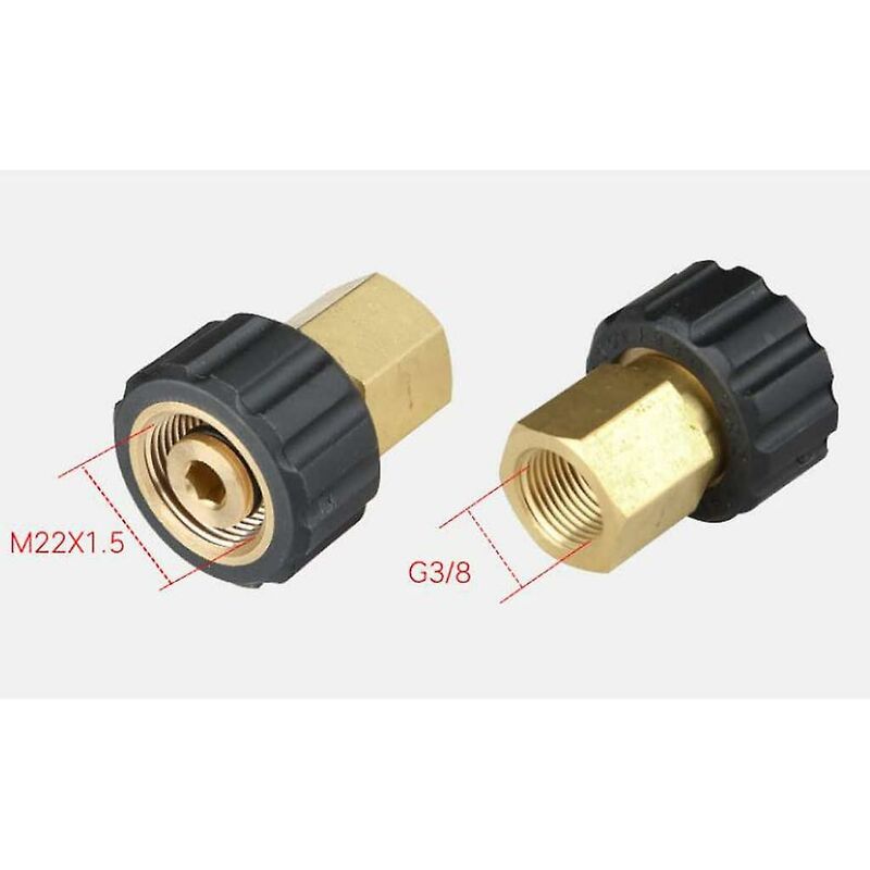 Nozzle Fitting Adapter High Pressure Washer Accessories - M22 G3 / 8M