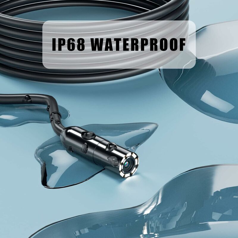 Industrial Endoscope 1080P Hd Digital Inspection Camera With 8Mm Ip68 Waterproof Camera, Channel Camera With 2.8" Ips