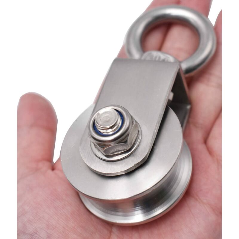 304 Stainless Steel ROpe Pulley Block, Max Load 200Kg