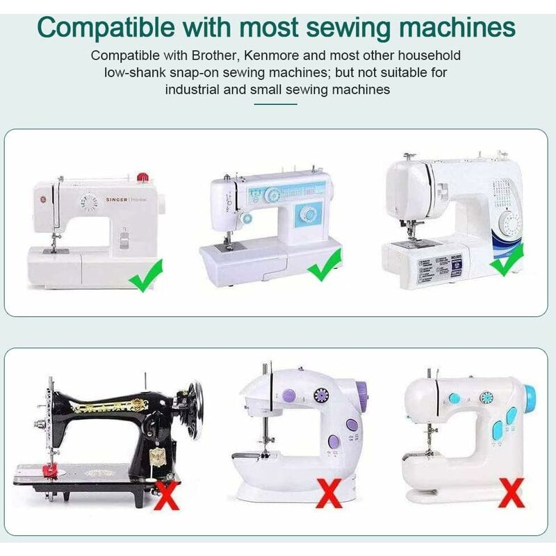 6 pcs Sewing Machine Presser Foot Hemmer Foot Sewing 4/8 6/8/8In ROlled Hem Foot 3/4/6Mm Foot