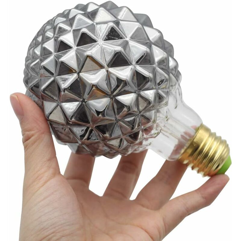 Retro LED Filament Edison Bulbs 4W Smoke Glass 220/240V E27 Crystal Decorative Light Bulbs Art Deco G95 Crystal