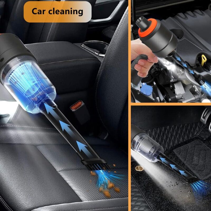 Cordless Handheld Vacuum Cleaner, 8000Pa Car Vacuum Cleaner, 2 In 1 Mini Handheld Vacuum Cleaner Car Vacuum Cleaner For