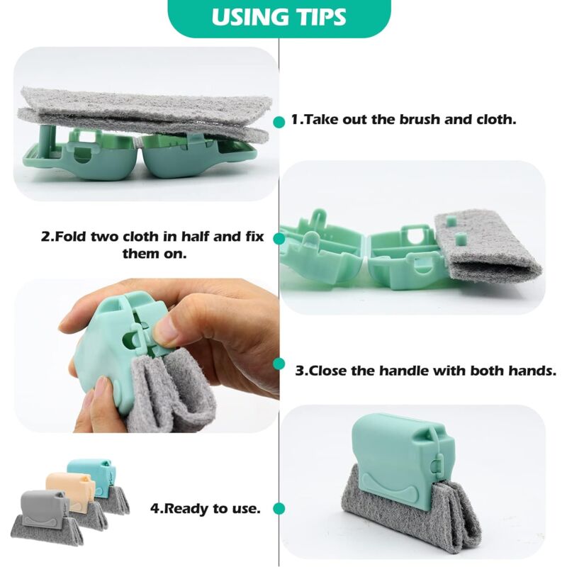 3 Pack Window Groove Cleaning Brush, Window And Door Cleaning Brush, Quick Handheld Cleaning Tools For All
