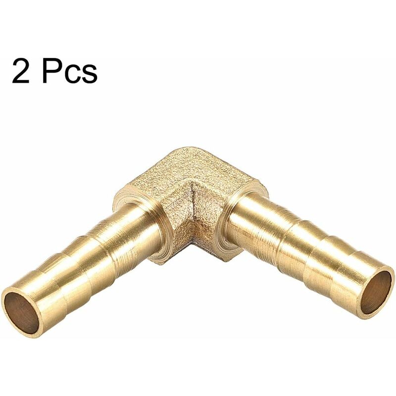 Map 2 pcs 6Mm Brass Barbed Hose Barb Fitting 90 Degree Elbow Tube Coupler