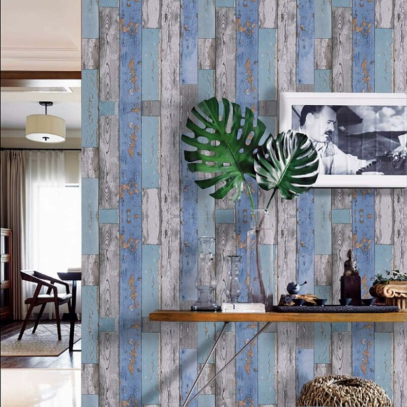 Self Adhesive Vinyl Wallpaper For Furniture Countertop Wood Grain Pattern Decorative Sticker,0.45*6M