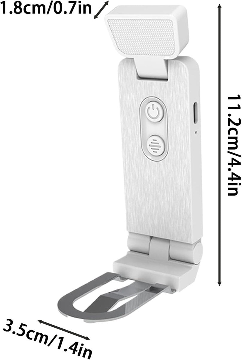 Reading Lamp - Book Lamp with Clip - 6 Lighting Levels - Bedtime Use - Adjustable Intensity - Reading Lamps - USB-C Rechargeable - With