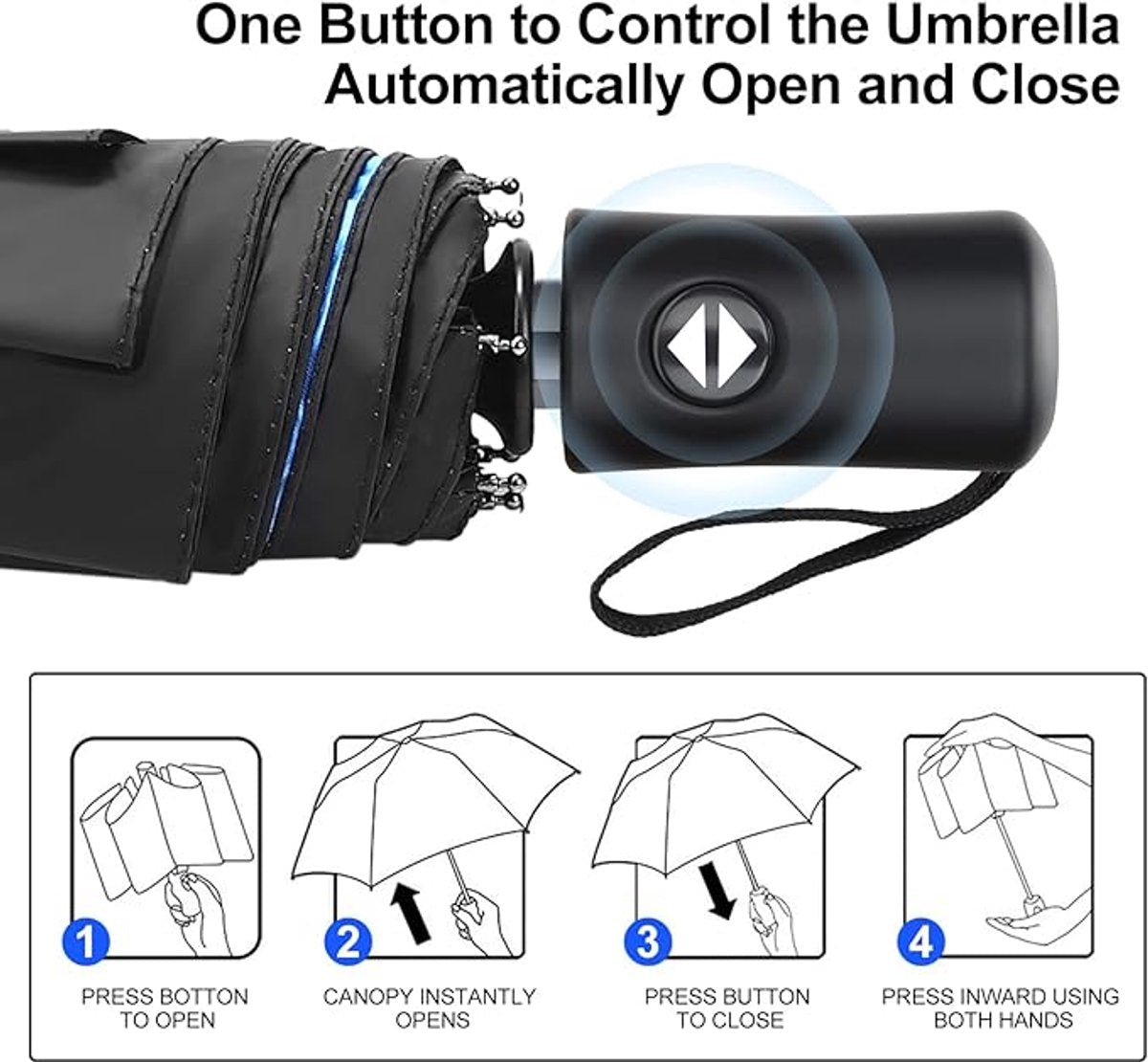 Umbrella, stormproof, pocket umbrella, wind and rain resistant umbrella, unisex