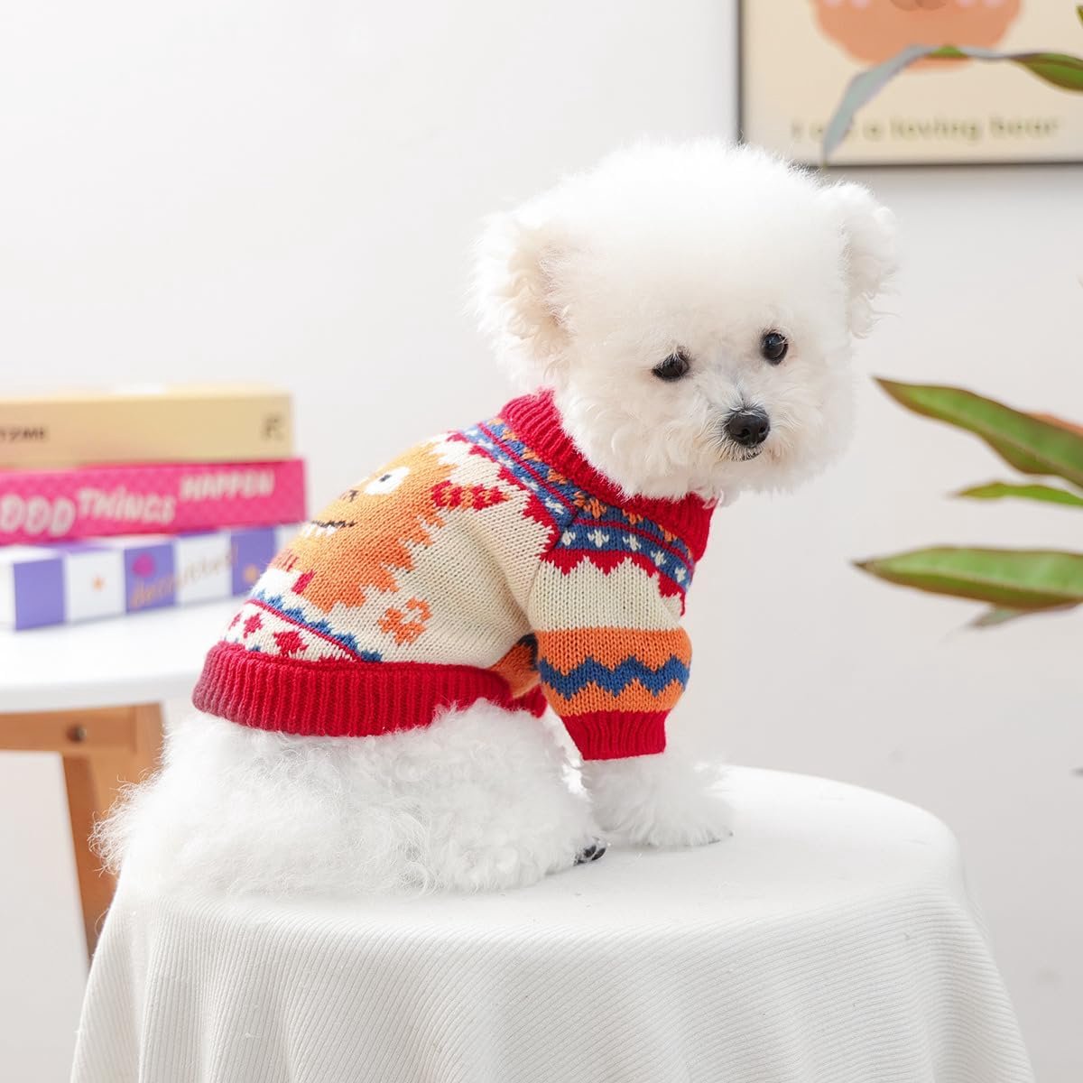 Dog Coat - Dog Sweater - Sweater for Small Dogs - Dog Sweater - Winter Knitted Sweater - Warm and Lightweight Cat Sweater - Perfect for Chihuahuas - Holidays - Christmas Decorations - Christmas - Size L