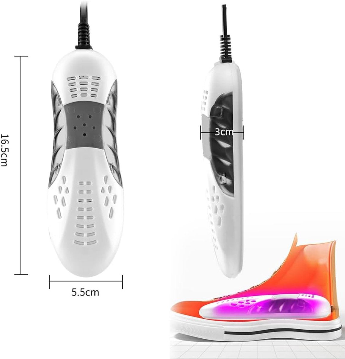 Shoe dryer - Women's shoe dryer - Electric shoe dryer - Shoe and boot warmer - Shoe and boot warmer - Portable shoe dryer - for drying and eliminating odors