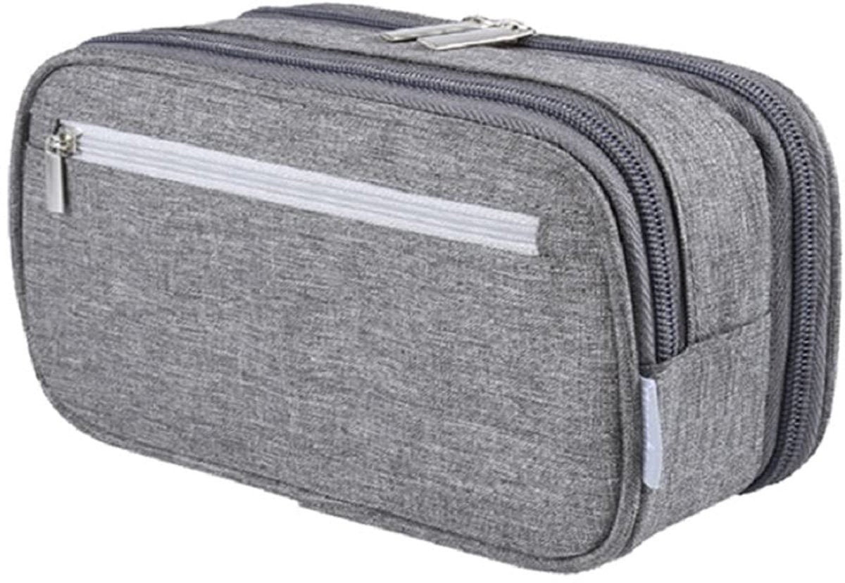 Large Capacity Pencil Case - School Pencil Case - Storage Case - Large Capacity Pencil Case for Boys and Girls - Student Office Supplies - Grijs