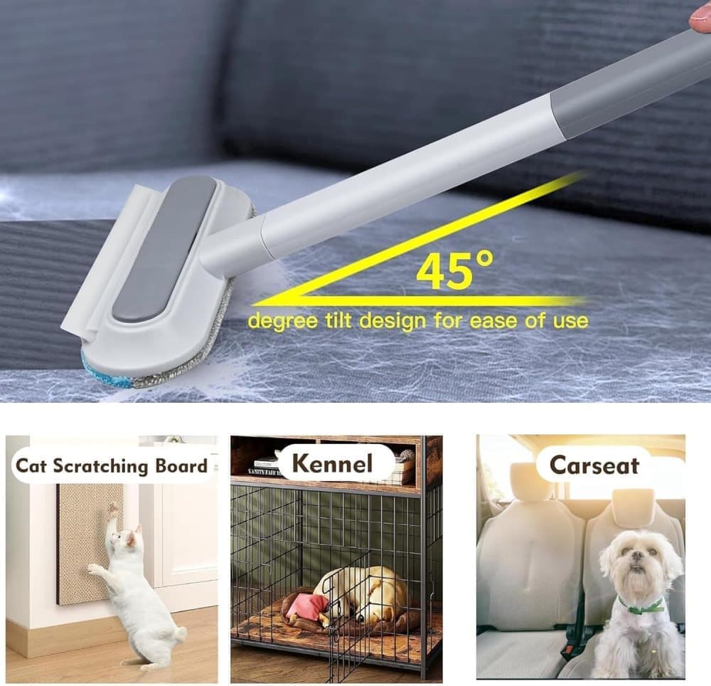 Pet Fur Remover 4-in-1, Multifunctional Brush for Dogs, Compatible with Furniture Car Sofa Clothes