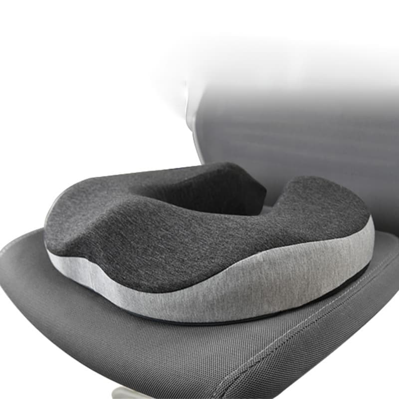 Ergonomic Memory Foam Orthopedic Seat Cushion for Coccyx Pain Relief, U-Shaped, for Office and Home