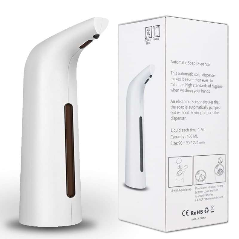 400ML Automatic Touchless Liquid Soap Dispenser, White