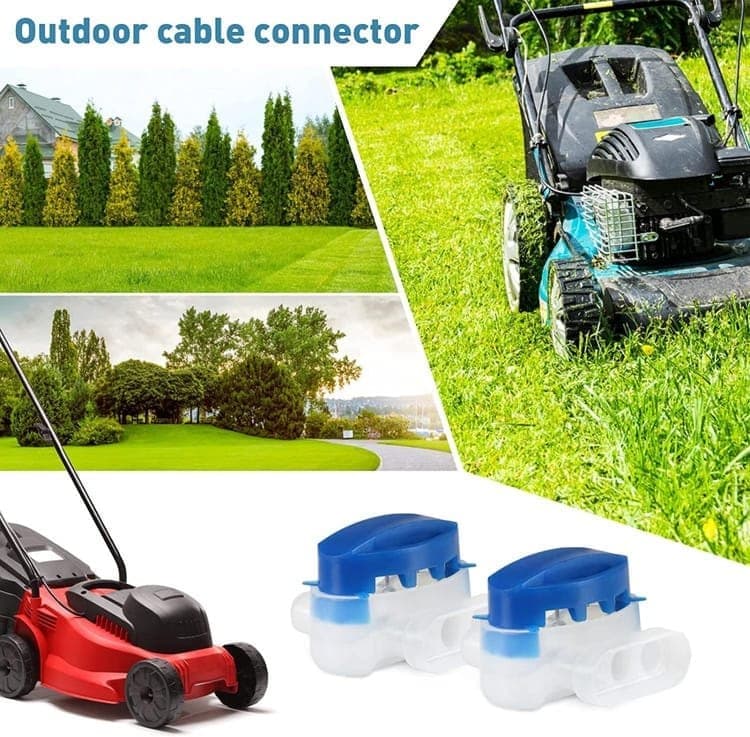 10 Pack Waterproof ABS Gel-filled Cable Connectors for Robotic Lawn Mower, with Resin for Garden Electrical Wire Repair, 10pcs