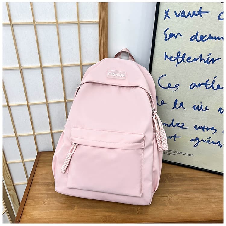 Waterproof School Backpack for Travel, Unisex Student Bag, Pink