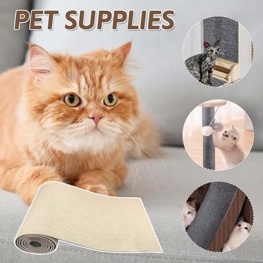 Self-adhesive cat scratching board wall and sofa protector DIY corner mat for cats, 40cm x 200cm, compatible with Wood