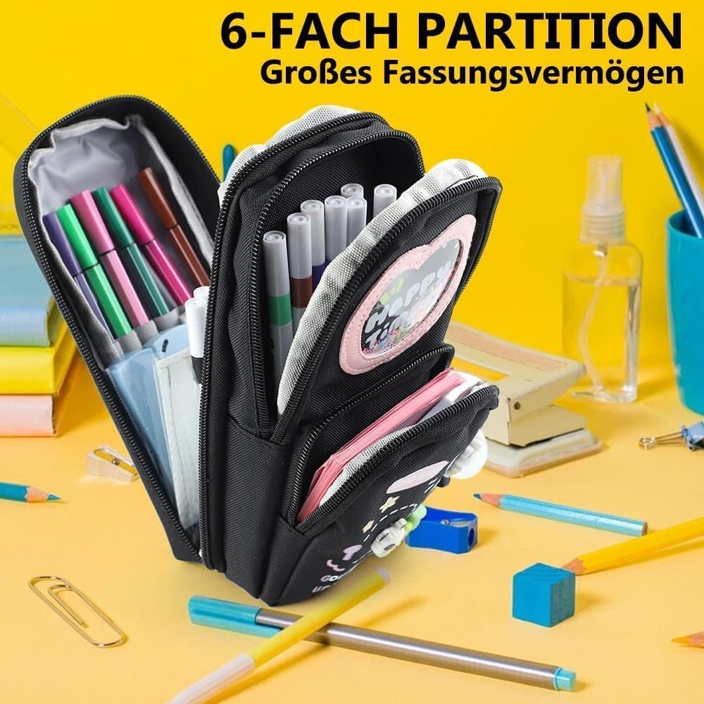 Large Capacity Multifunctional Pencil Case with Compartments for Students and Office, SZ5