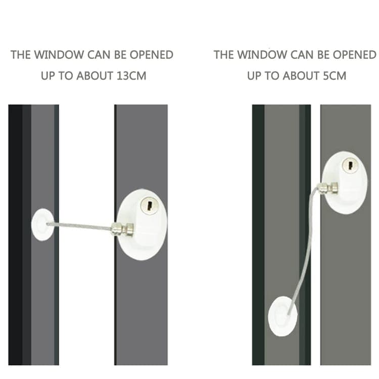 2 Child Safety Locks Self-Adhesive Durable Easy to Use for Refrigerators Cabinets Windows Toilet Lids, White