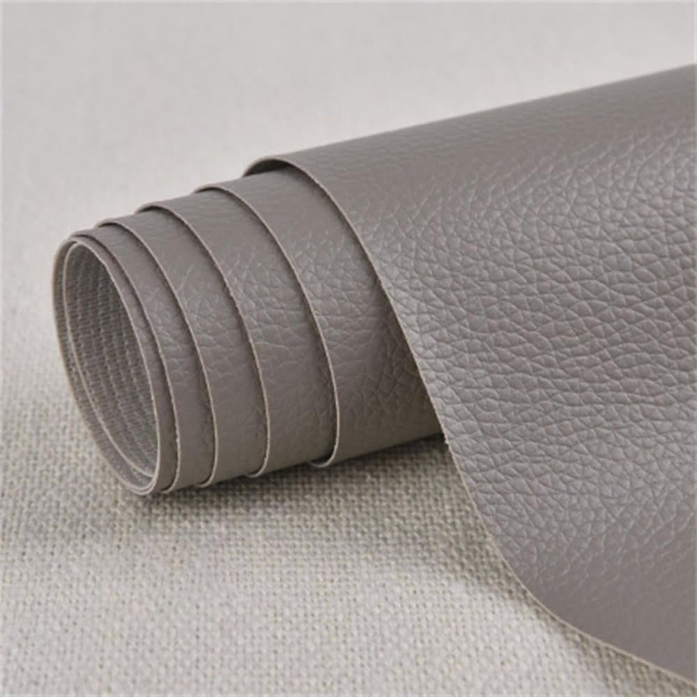 Artificial Leather Repair Patch Self-Adhesive, 30 cm x 137 cm, Gray, Fix Dekor Compatible