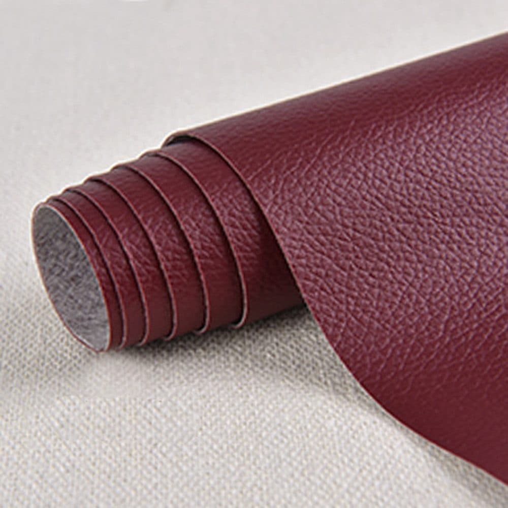 Self-adhesive Repair Patch for Artificial Leather, 30 cm x 137 cm, Red, Compatible with Fix Dekor