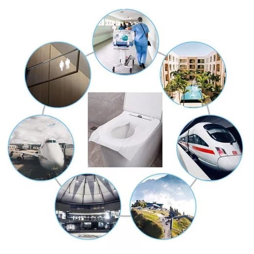 80 pcs Biodegradable Water-flushable Toilet Seat Covers, 38x46cm