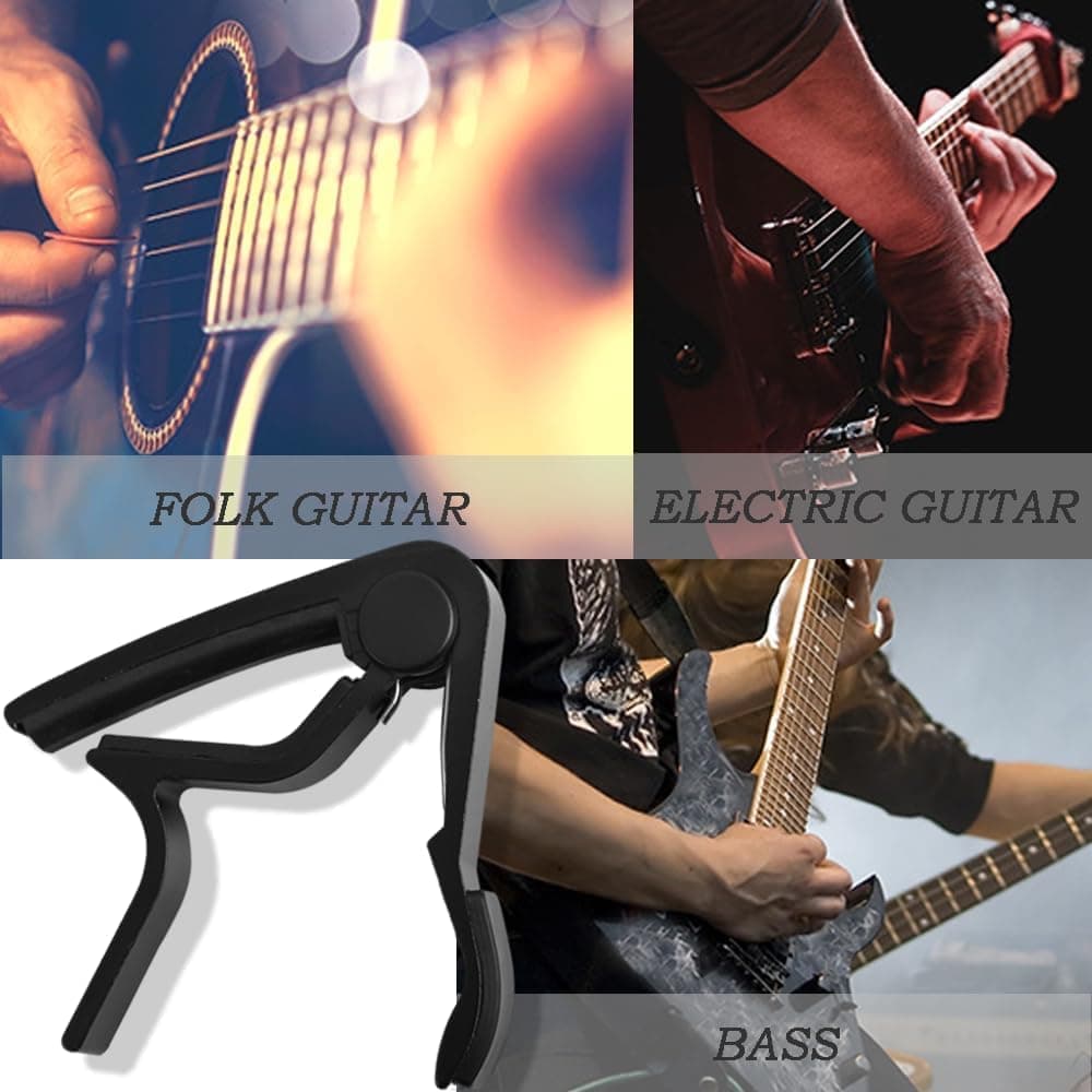 Guitar Capo Clamp, Compatible with Acoustic and Electric Guitars