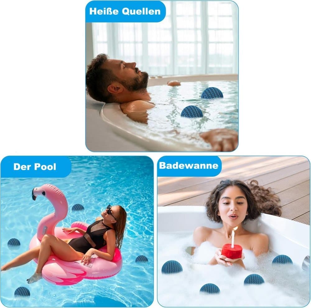 4-Pack 7 cm Reusable Filter Balls for Hot Tub and Pool Cleaning, Effective Suction