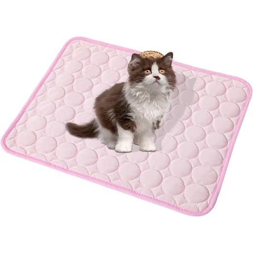 Cooling Mat for Dogs and Cats, 100×70cm, Pink, Breathable, Compatible with All Breeds