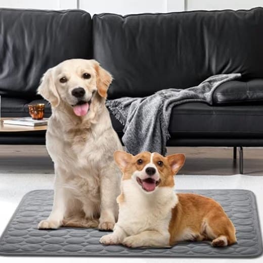 Cooling Mat for Dogs and Cats, Breathable Pet Cooling Pad in Dark Gray, 62×50cm