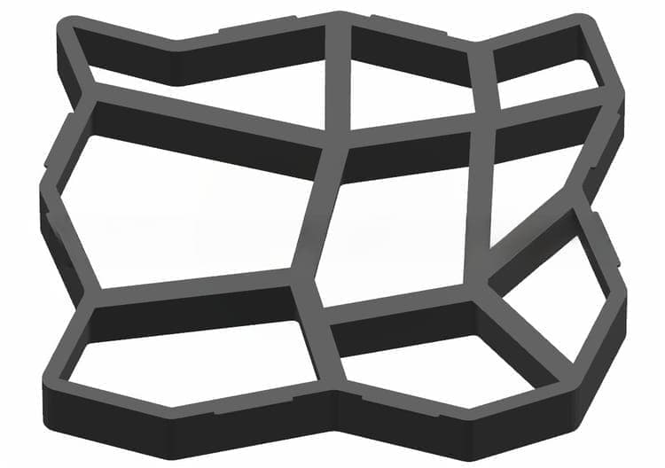 36 Paving Molds for Garden Tiles and Stones, 36x36x3.6cm