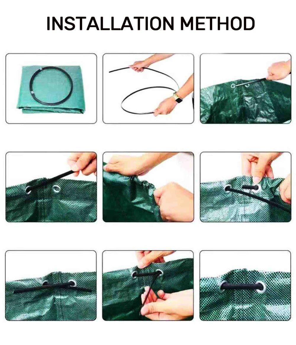 2 Large Capacity Garden Bags with Handles, Self-Standing and Robust for Leaves Lawn Hedges and Garden Waste, 67 x 76cm
