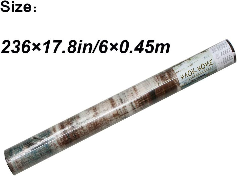 Self Adhesive Vinyl Wallpaper For Furniture Countertop Brown wood grainPattern Decorative Sticker,0.45*6M