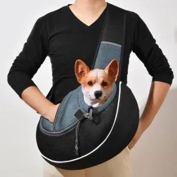 Small Pet Carrier Sling Crossbody Bag for Cats and Dogs, Orange, S