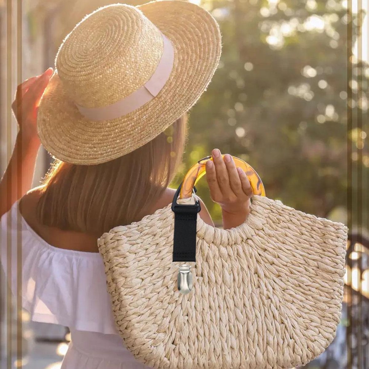 Hat Clip | Clothing Clip | Bag Charm | Bag Charm | Accessory Clip | White