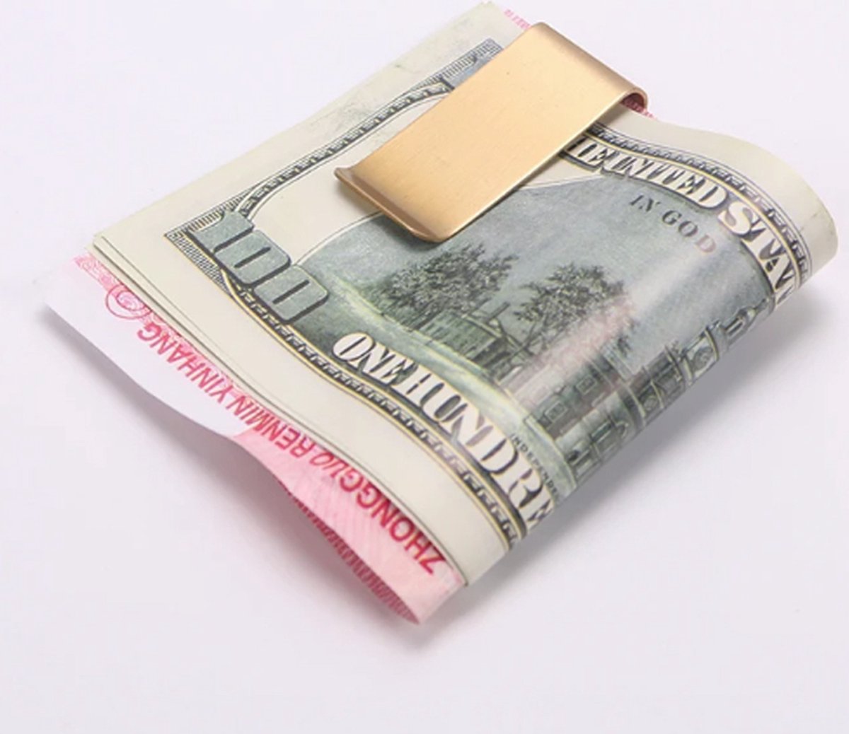 Money Clip | Money Clip | Paper Money Holder | 5 x 1.5 cm | Stainless Steel | Gold